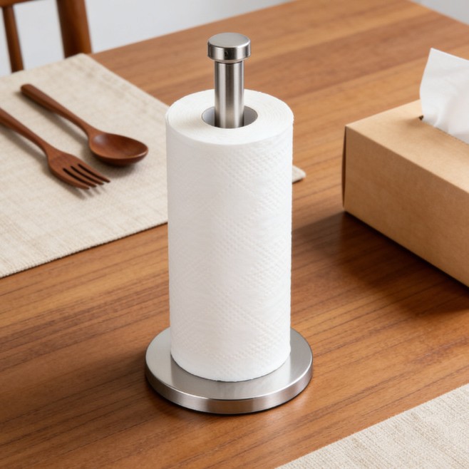 厨房台立式纸巾架纸巾座不锈钢厨房卷纸架立式纸巾架卷纸座现货