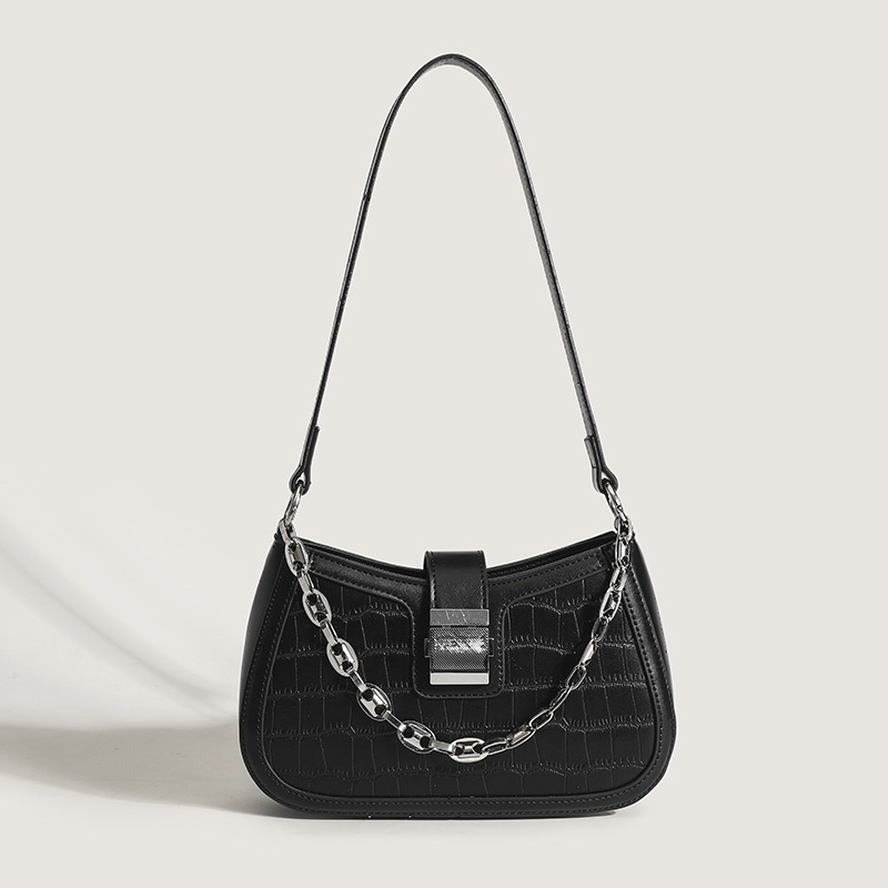 Trendy Textured Women's Shoulder Bag Niche Design Minimalist Style_voghion.com