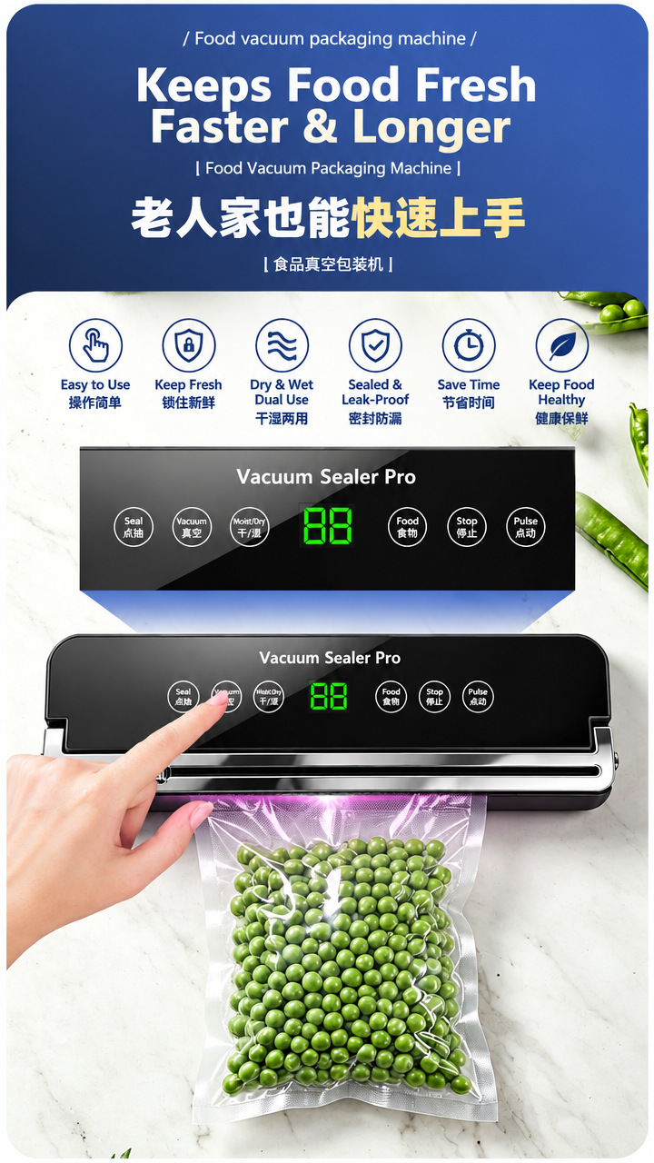 Vacuum sealing machine food preservation lock fresh design