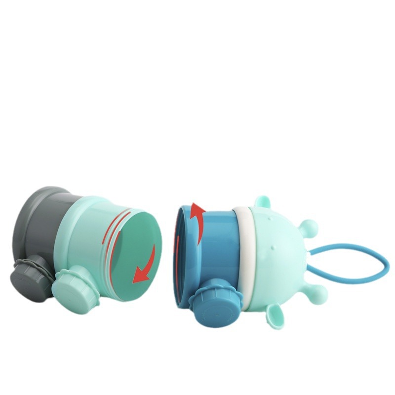 Caja de leche en polvo para bebés portátil suplemento alimenticio bebé sub-embalaje tamaño pequeño caja de polvo de arroz sellado Almacenamiento de rejilla de leche en polvo