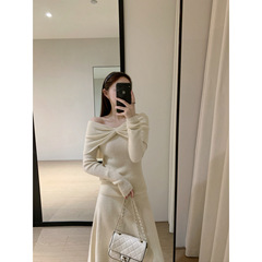 oisooo-女人一字领蝴蝶结设计毛衣(40)(上身超美～)PSM5152