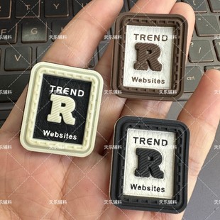 Square Leather, Microfiber Leather Label, 3D Stereo Trademark, Clothing Accessories, Tpu Leather Label, Letterpress Leather Label
