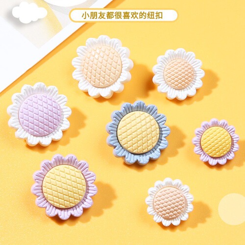 Children's cartoon buttons baby clothes coat decoration cute flower buttons infant baby clothing exquisite buttons