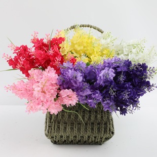 Hyacinth Simulation Flower Silk Flower 5 Founds Tonzi 5 Founds Shinzi Lavender Wedding Engineering Flower Wholesale