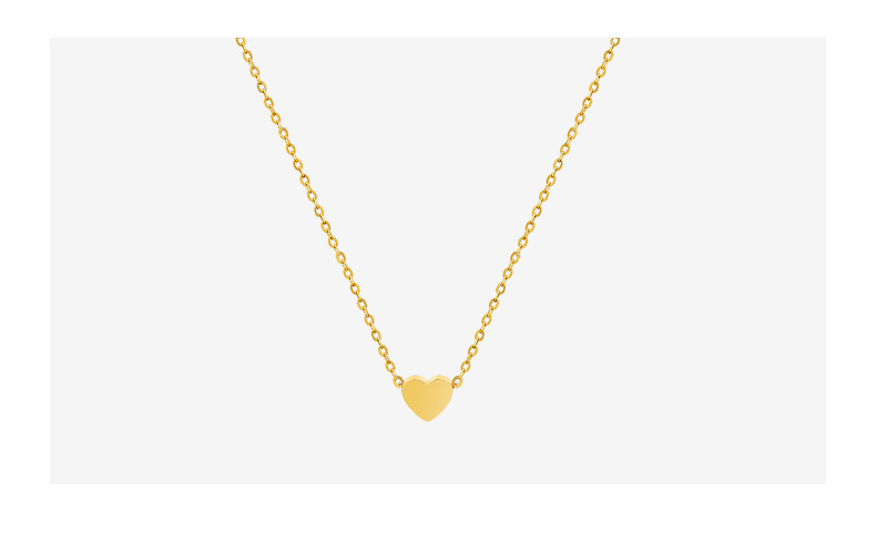 304 Stainless Steel Pendant Material Necklace Classification PVD Coated Real Gold Plated 18K Gold Heart 304 Stainless Steel Waterproof Non Tarnish 304 Stainless Steel Necklace