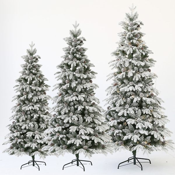 New PE pine cone encrypted flocking fallen snow white Christmas tree…