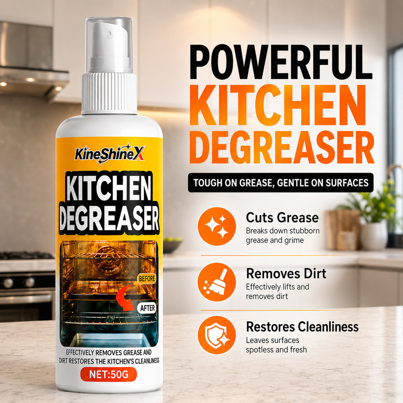 Kineshinex Oil Stain Cleaner Effectively Removes Stains and Grease from Ovens, Grills, Etc