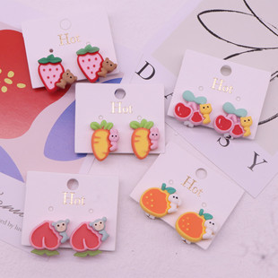 Children's Cartoon Pierced Ear Clips