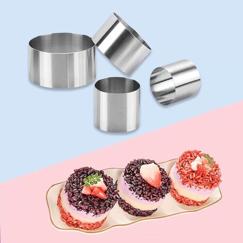 Mousse stainless steel, compact mold, set, 4 piece set, styling