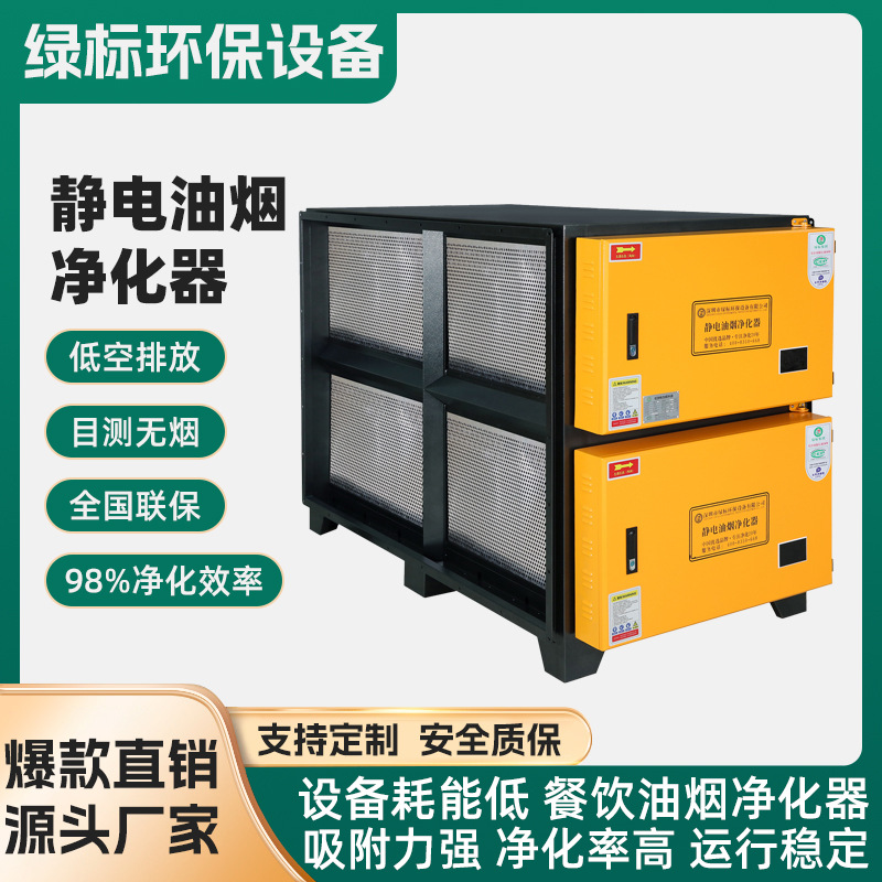 40000双层风量低空排放油烟净化器餐饮设备效率高达到98%厂家直销