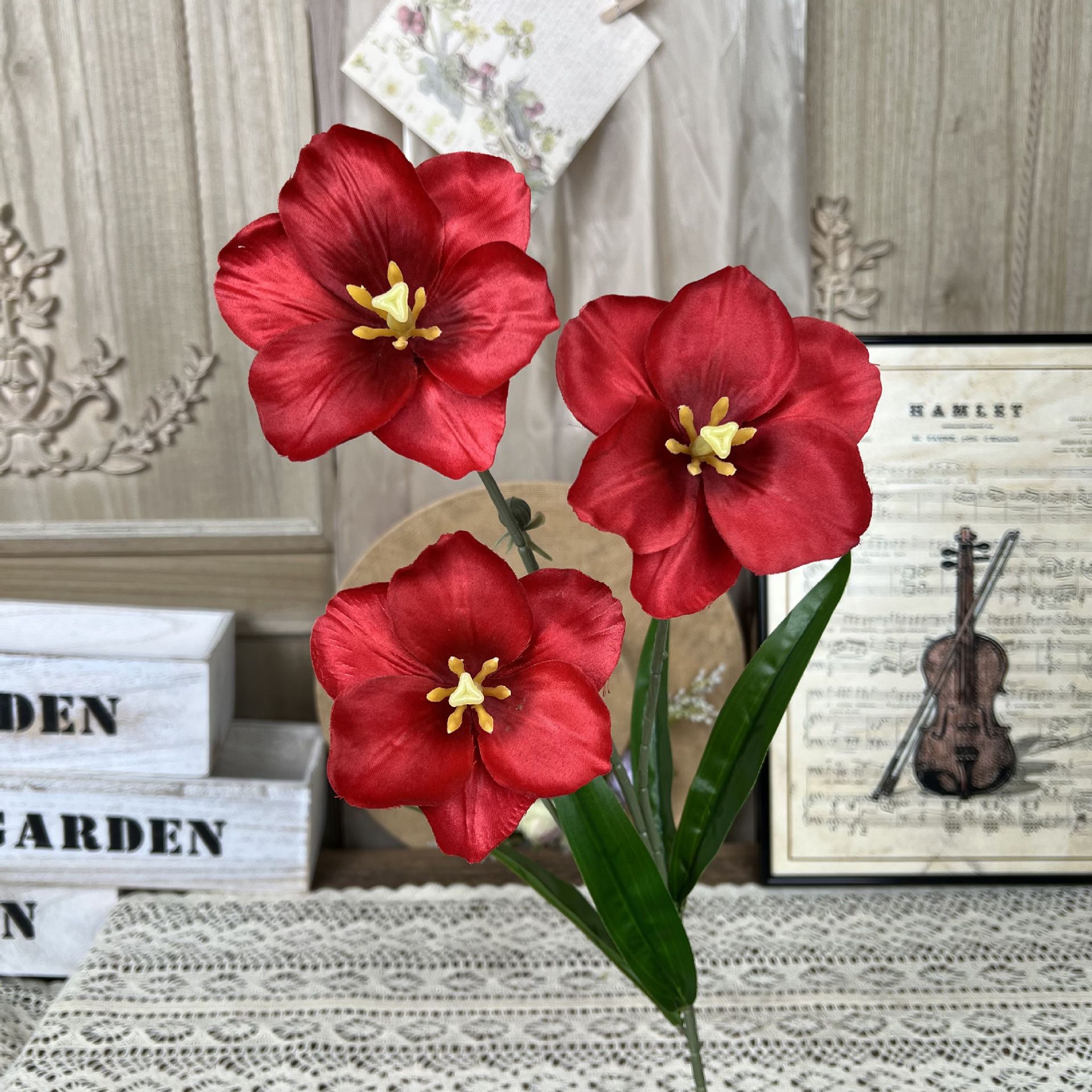 M]-3D Tulipa-Vermelho