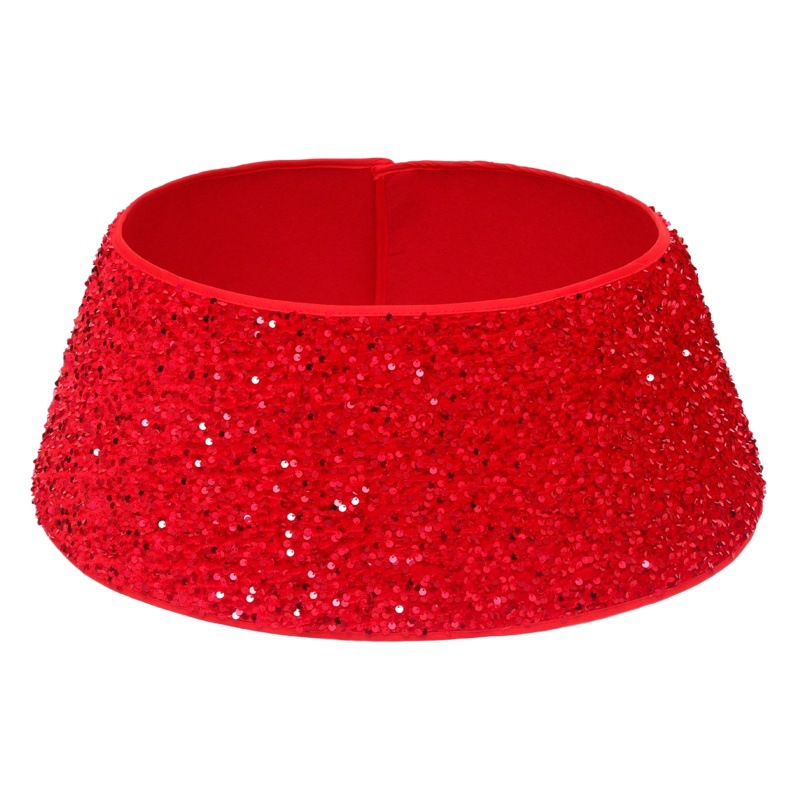 Transfronteriza nueva decoración de la base del árbol de Navidad con lentejuelas ronda de cuatro esquinas hexagonal circunferencia del árbol de doce esquinas al por mayor