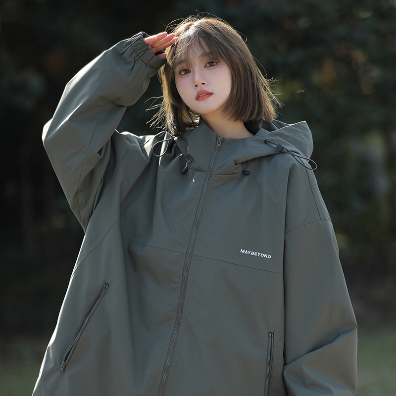 WASSUPNEST High-end Sense Jacket for Men and Women Spring and Autumn Outdoor Travel Hooded Jacket Sunscreen Jacket