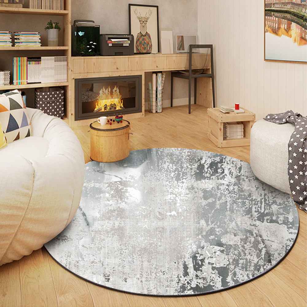 Tapete Redondo para Pie de Cama de Seda Artificial, Absorbente y Antideslizante para Sala de Estar image 24