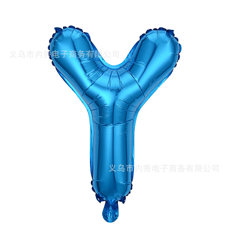 Estilo americano Delgado 16 pulgadas inglés carta globo pequeño tamaño A- Z cumpleaños boda habitación decoración aluminio película globo al por mayor
