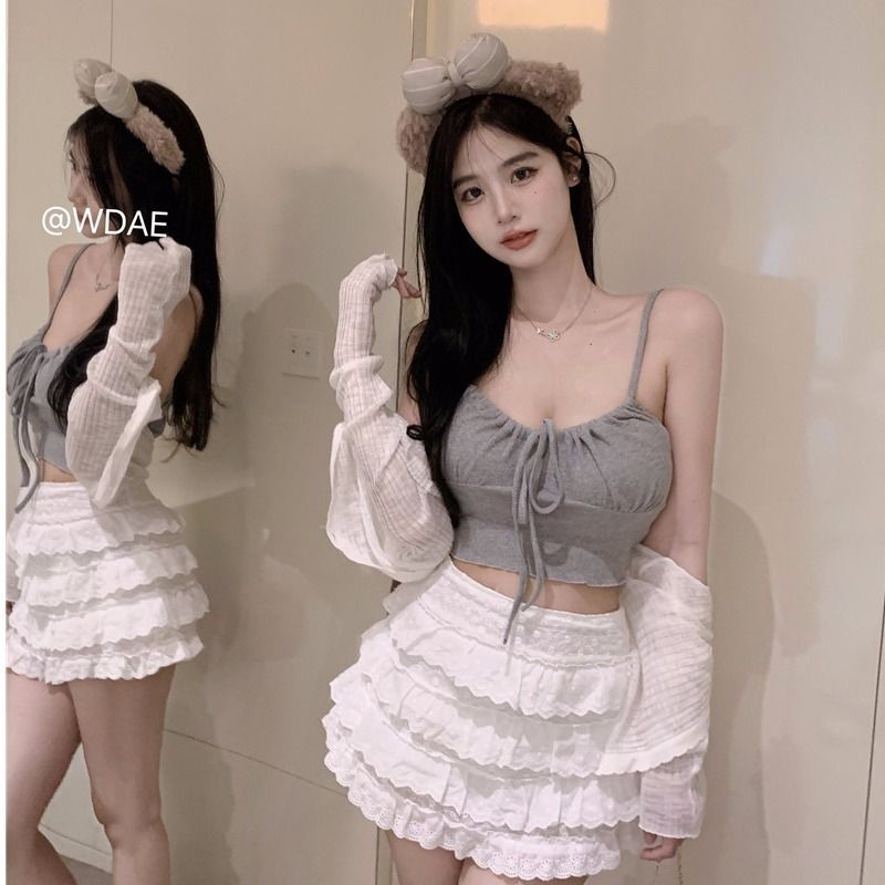 Pure Desire Hot Girl Sweet Milk Large Strapless Bralette for Live Streaming Beauty Queen Costume Sexy Straps Halter Top