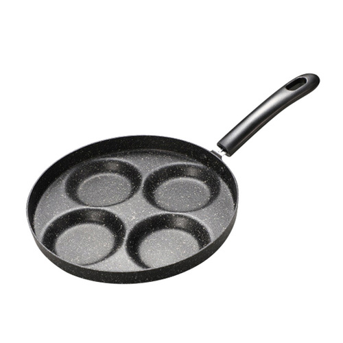 Y Omelette Pot Mini Four-hole Flat-bottomed Frying Pan Battery Stove Breakfast Pot Egg Dumplings Non-stick Pan Maifan Stone Pancake Mold