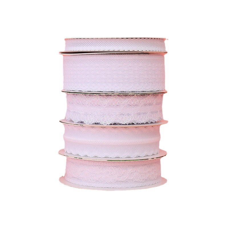 Chanel estilo de hilo de encaje con borde de encaje ramo de cinta decorativa ramo de regalo DIY embalaje cinta