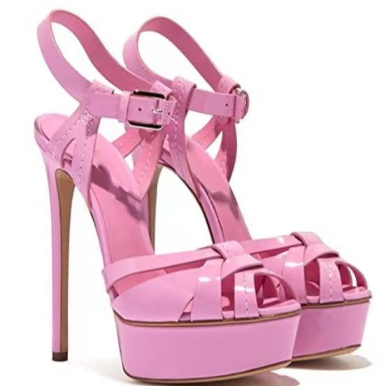 polyurethane fashionable sandals heels platform for events