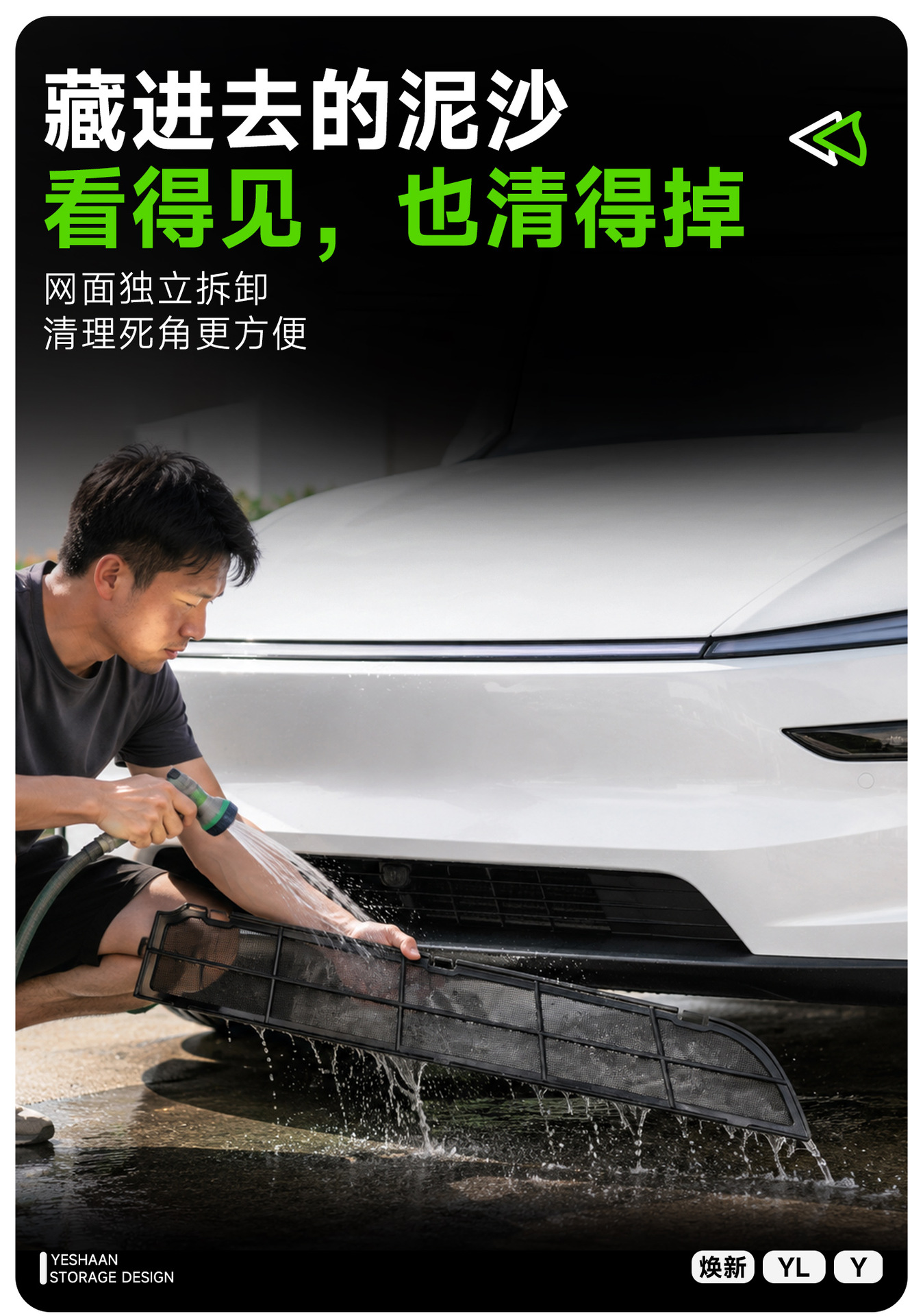 Suitable for Tesla's new Model Y/YL, suspended anti-insect net, air conditioning intake protection, dust-proof net accessories