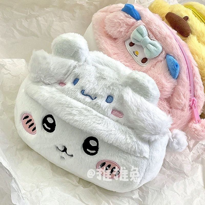 可爱い文房具ケースchiiawaぬいぐるみ袋ウサッチ小八吉伊铅笔ケース大容量収纳袋|undefined