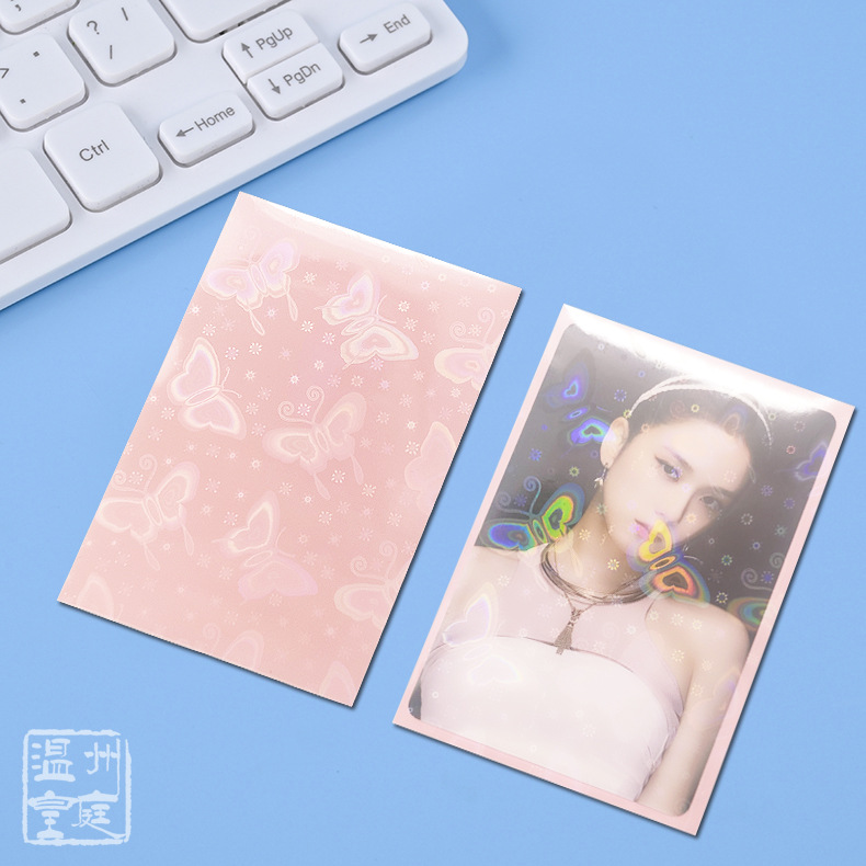 61*91 (mariposa láser Yingying chica rosa)(20 seda 50 unids/bolsa)