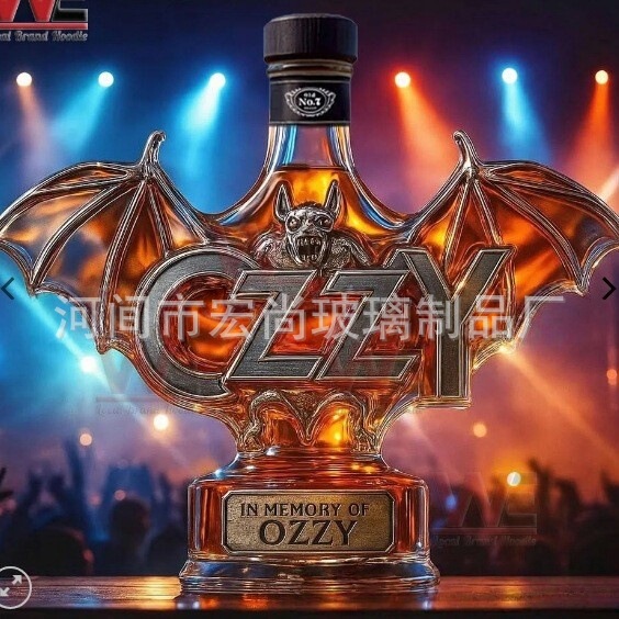 蝙蝠标志玻璃酒瓶洋酒瓶有趣的威士忌酒瓶泡酒瓶样式玻璃酒瓶跨境|undefined