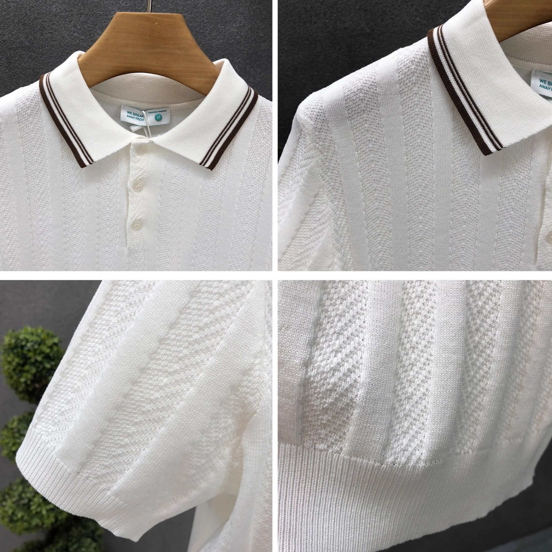 Polo camiseta camiseta de punto camiseta de manga corta camiseta de hombre rayas de color antiguo viento de negocios hielo de verano fábrica transfronteriza al por mayor
