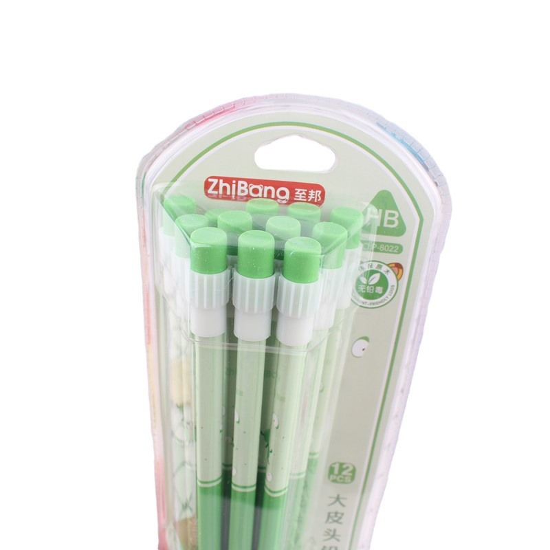 Lindo conjunto de lápices para estudiantes de primaria con triángulo de goma para niños HB Tarjeta de succión Lápiz kindergarten Cartoon School gift