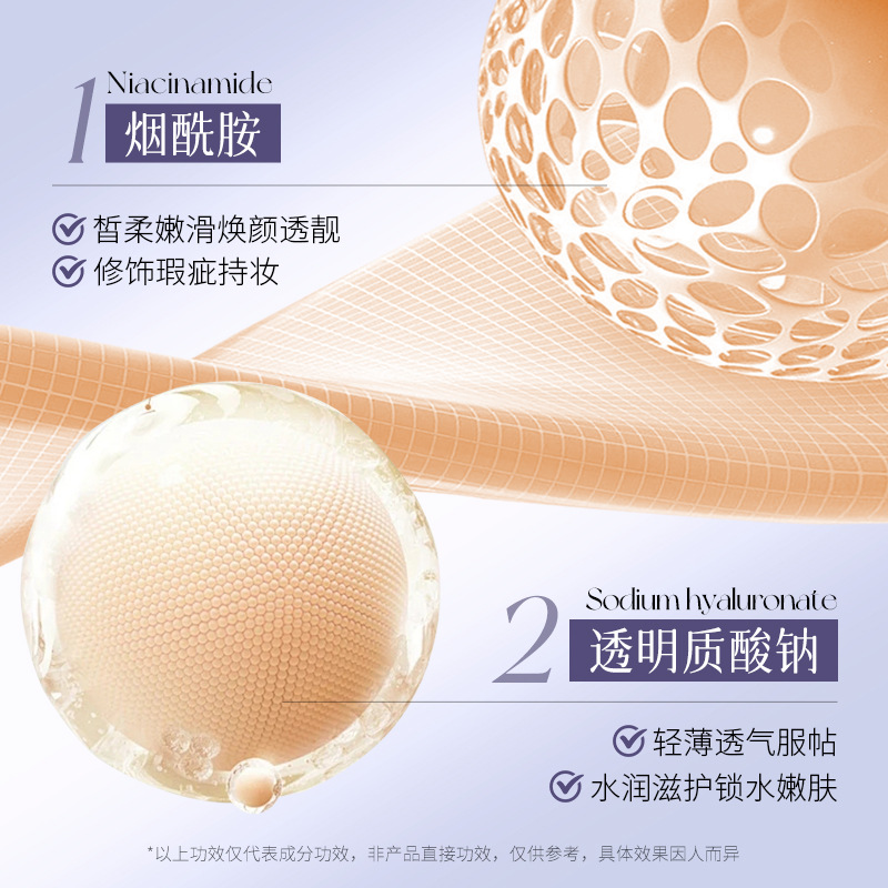 Jiumeitang 4 - en - 1 crema de aislamiento de la cara natural, poros invisibles, maquillaje de base, maquillaje de base, crema de la cara natural de las chicas perezosas.