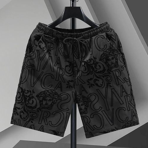 Champion European shorts for men, summer high-end velour loungewear, men's beach pants