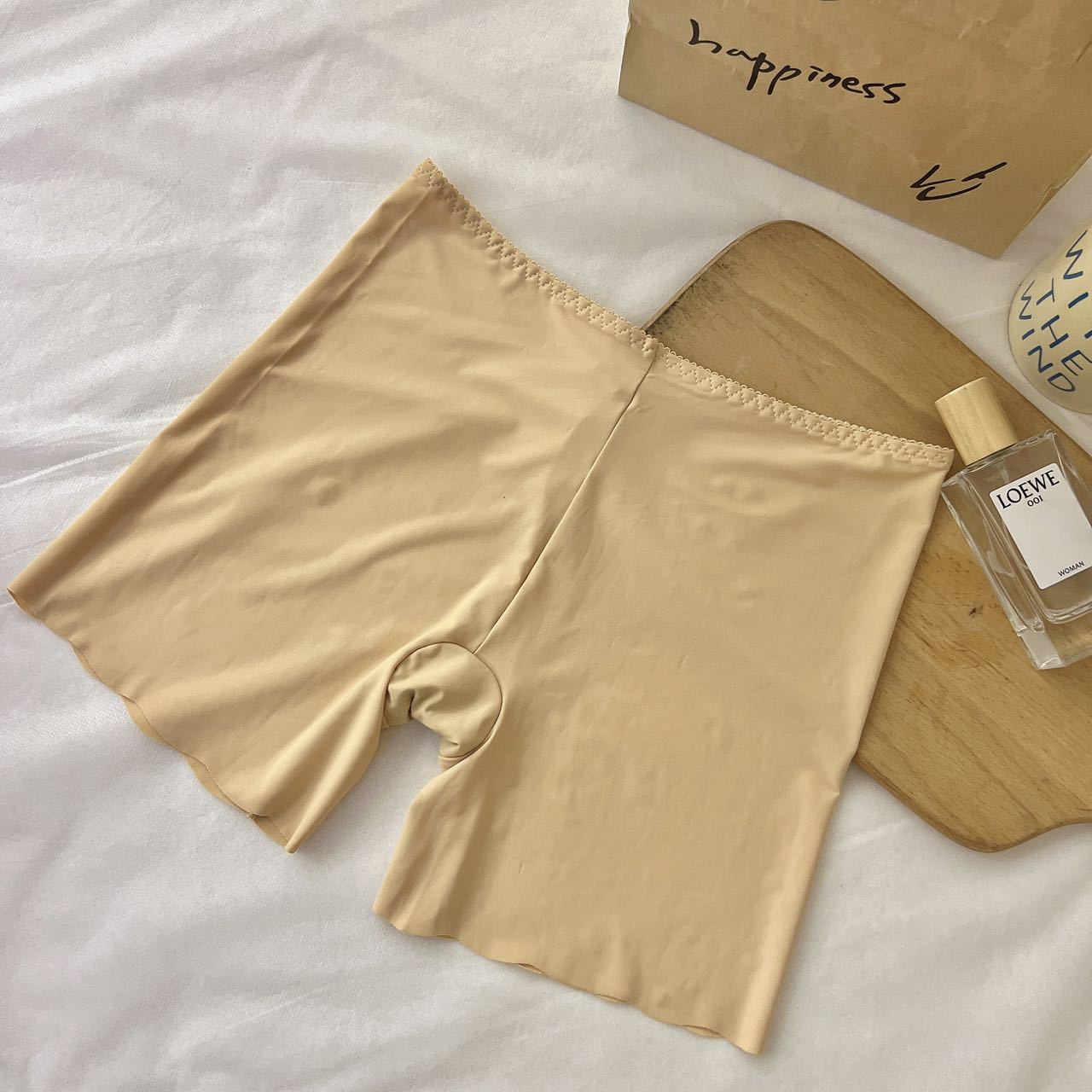 Verano Delgado fresco de seda de hielo sin costuras ligero transpirable anti-exposición diaria básica ropa interior de seguridad para mujeres