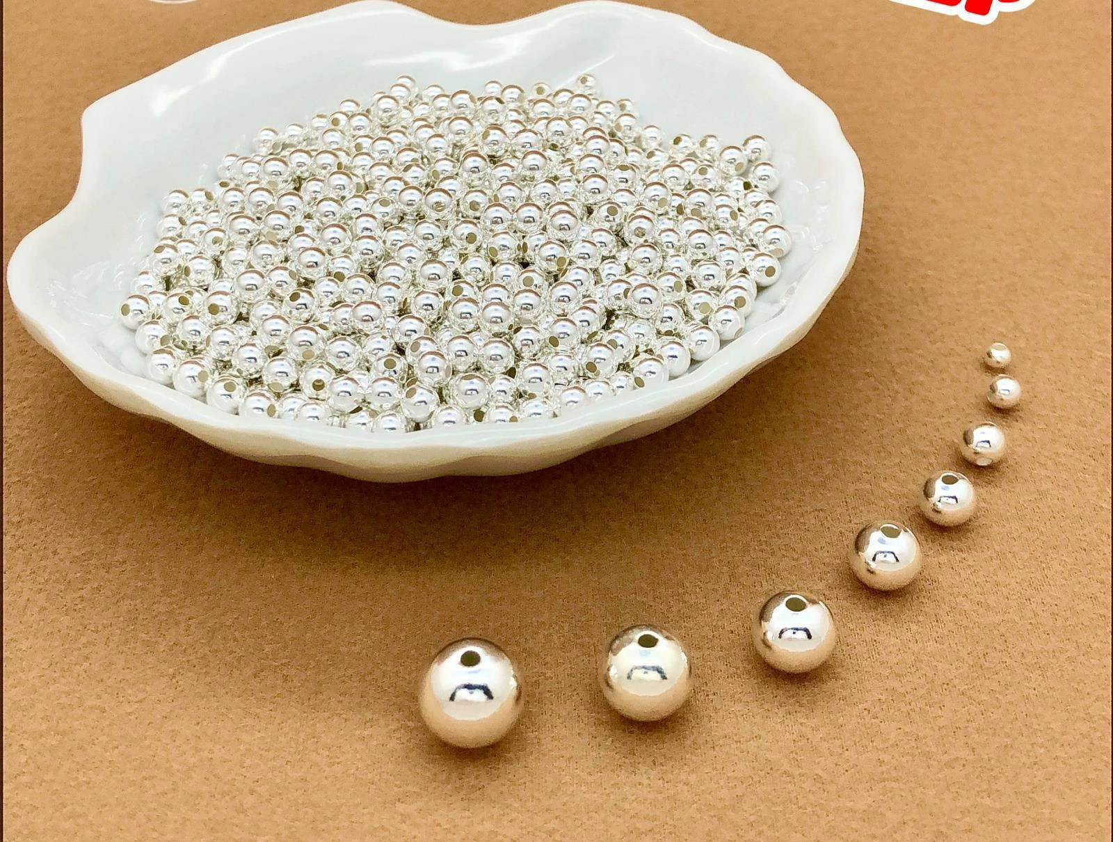 S925 серебряные свободные бусины, серебряные бусины, легкие бусины, круглые бусины, аксессуары, бусины-разделители, ожерелье ручной работы, браслет, кристаллический материал