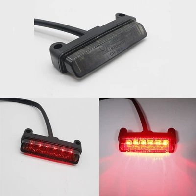Ch-2059 European Cross-Border Motorcycle Led Rear Tail Light Off-Road Vehicle Electric Vehicle Modified Led Brake Light (Tail light) - blackened-cover-led-brake-driving-3-wires