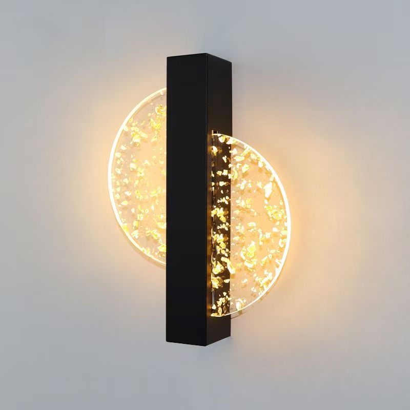 Luz de pared acrílica de lujo nórdica sala de estar televisión de fondo lámpara de pared interior pasillo dormitorio cabezal de cama lámpara de pared