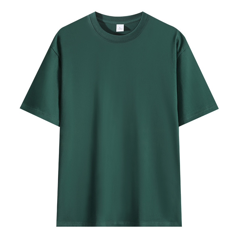 ヘビーウェイトピュアコットンオフショルダーTシャツカスタマイズクラスユニフォーム半袖ラウンドネックプリント文化シャツ230グラムカスタムプリントロゴ|undefined