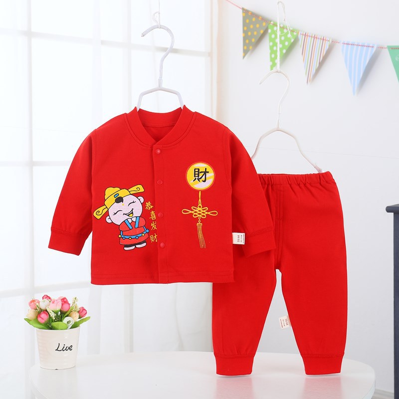 Children's red festive summer thin set for men and women girl's for…