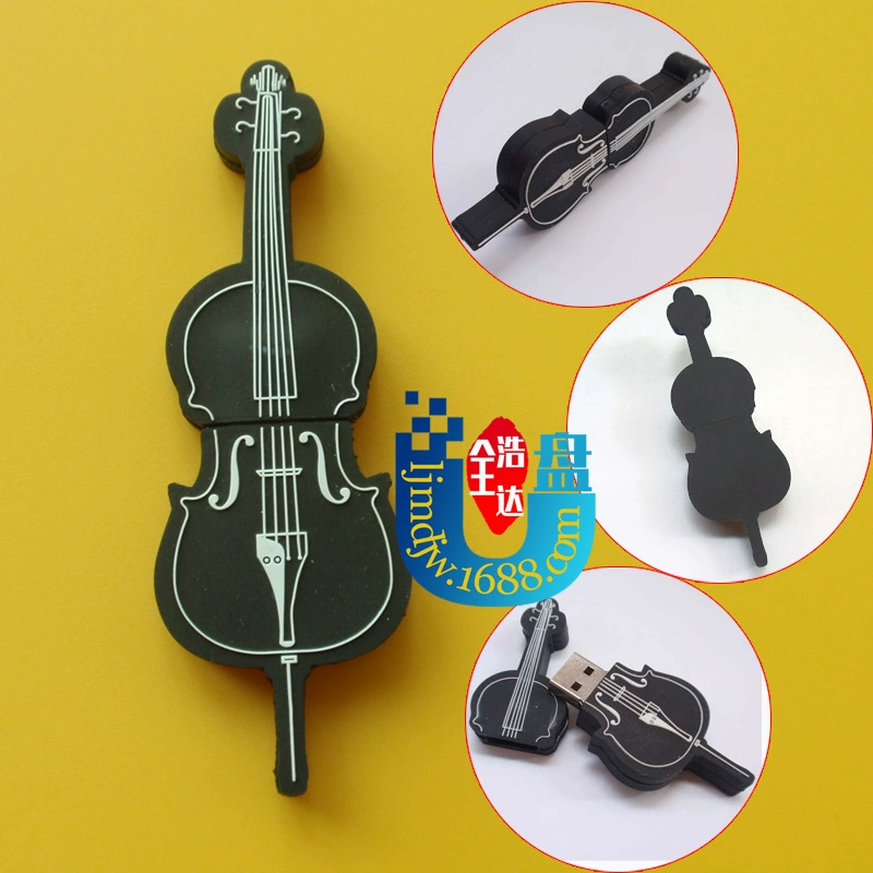 Картинка USB-флешка, музыкальные инструменты, электронная скрипка ПВХ, гитара, микрофон, классическое пианино, 64Гб, подарок на день рождения