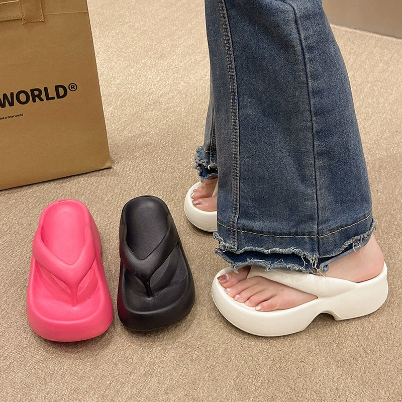 Platform flip-flops Tide, non-slip soft beach slides, chunky sole, casual summer