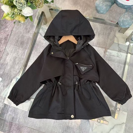 Primavera y otoño nuevos niños con capuzas hermanos y hermanas de color sólido, abrigo de cintura casual universal, tendencia de moda extranjera image 4