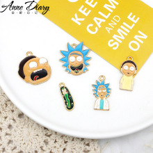 瑞克和莫蒂 合金滴油DIY饰品配件 卡通冒险动画创意个性挂件