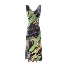 L25442-25夏季新款  欧美度假风夏日清凉休闲印花V领沙滩裙连衣裙