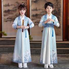 汉服男童国学服儿童古装中国风弟子规书童服装小学生三字经演出服