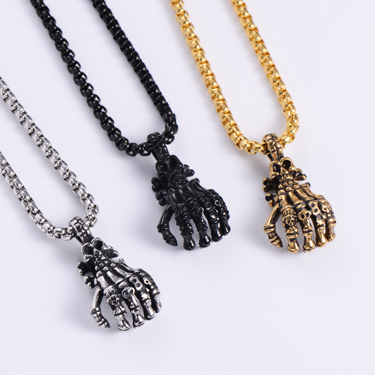 Unisex Gender Retro Style Punk Style Skull Head Ghost Paw Pendant Wholesale Nihaojewelry