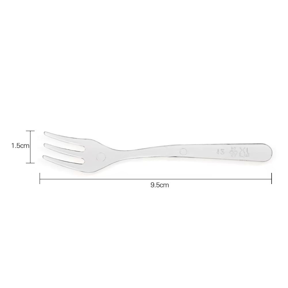 Cuchara desechable de punto cuidadosamente seleccionada Cuchara de pudín transparente de plástico de 10cm Cuchara de postre Spot engrosado Transfronterizo Amazon