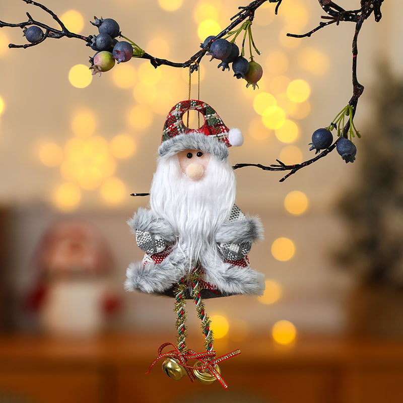 Decoraciones de Navidad anciano muñeco de nieve ciervo regalos de Navidad pequeño colgante muñeca de peluche colgante de árbol de Navidad suministros