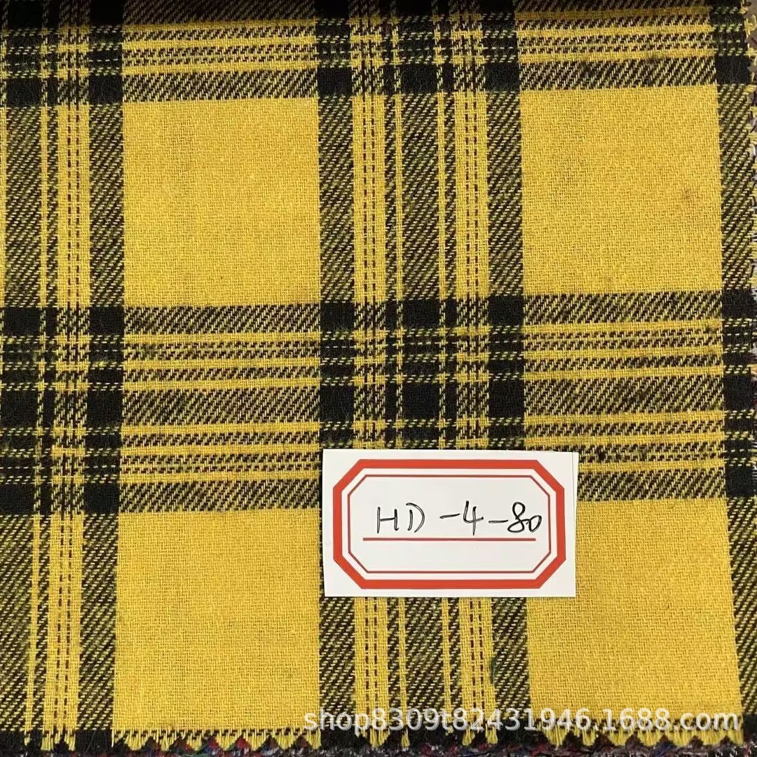 经典涤棉时尚格子布服装设计师网商外贸时装色织面料厂家直销现货