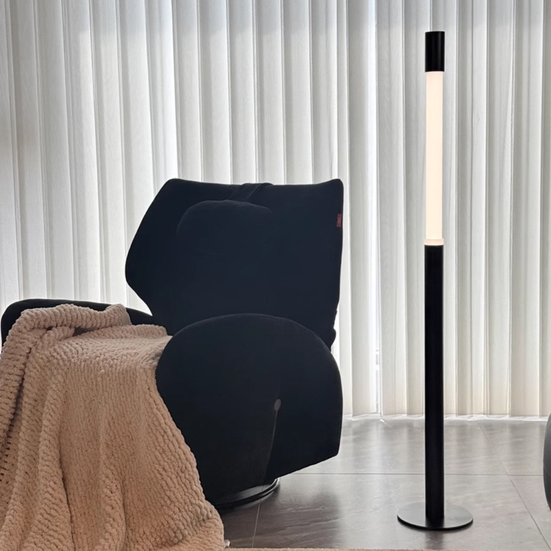 Торшер Modern Minimalist черный, теплый свет