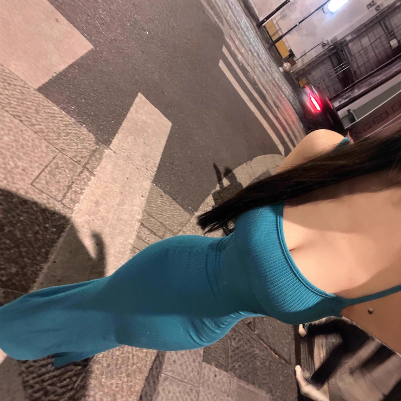 Pure Lust Style Suspender Dress for Women in Summer, Sexy Temperament, Waist-Cinching Mid-Length Skirt, Fishtail Skirt, Slim Long Skirt