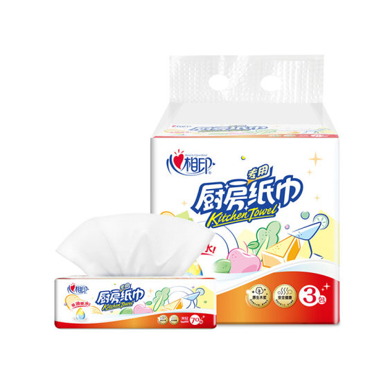 Photo printing kitchen tissue 70 smoke 3 packaging toilet paper oil absorption lock water cooking kitchen paper postage tax included